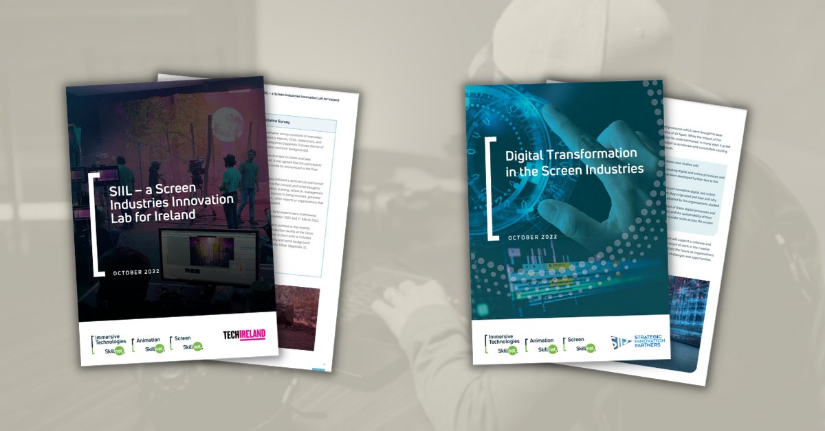"Two new reports highlight how digital transformation and converging technologies are key to Irish screen industries future" Find the full reports here bit.ly/3E9T11V