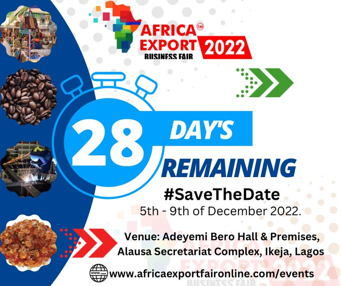 afrexportfair's tweet photo. As we count down to the Big Event! Our registration portals are still opened to Exhibitors &amp; The Export Master Class.

For more information on how to register, kindly send us a dm or visit our website @ https://t.co/FnZDjlDEFt 
#AfricaExportBusinessFair https://t.co/AWjpz3oomf