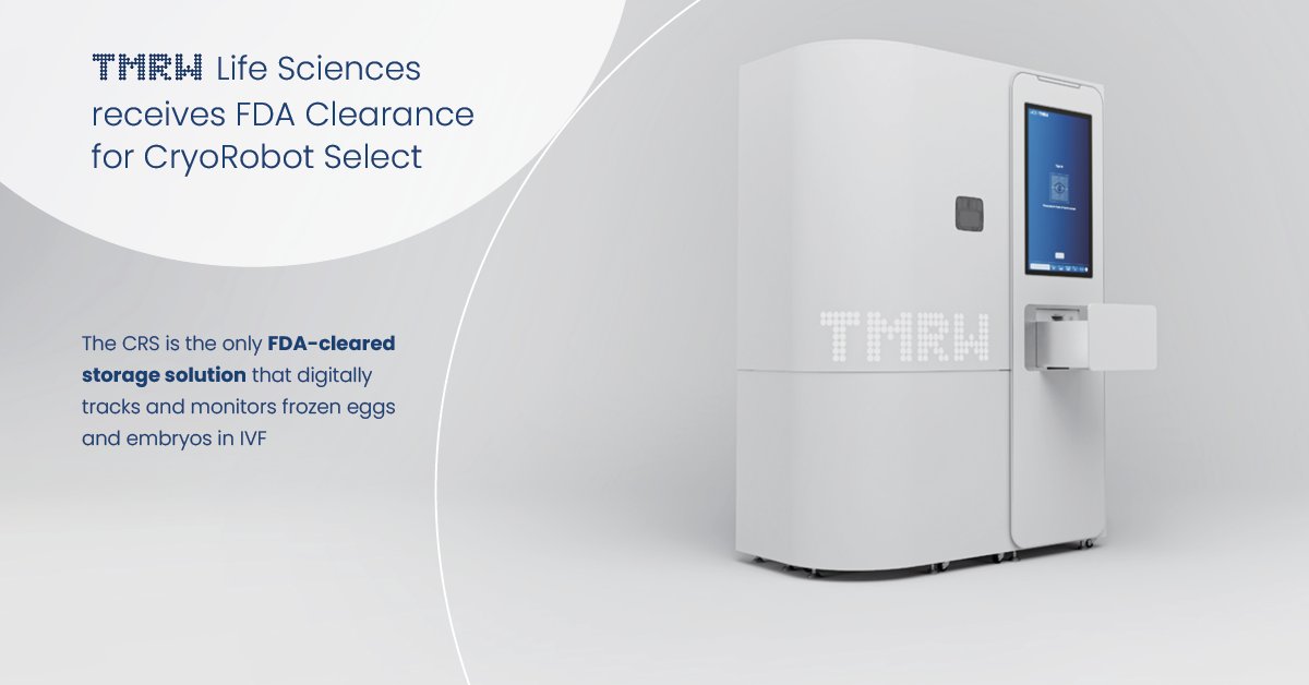 Our newest innovation, the CryoRobot Select, has received FDA clearance, making it the first FDA-cleared automated specimen storage solution that digitally tracks and monitors frozen eggs and embryos in IVF.

#CryoStorage #FertilityJourney #FDAcleared #IVF #cryorobotselect