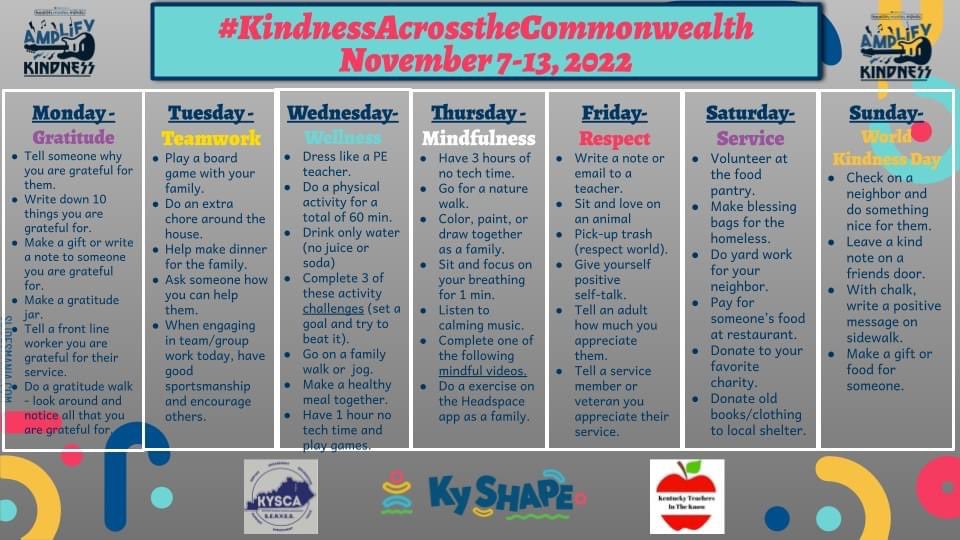 Mary A. Goetz Elementary is celebrating Kindness Across the Commonwealth this week!  Participate in each day's activities!  
#kindnessacrossthecommonwealth
