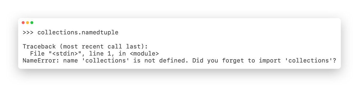 Python 3.12 will know that you forgot to import that module... but don't worry, it won't tell Santa 🎅👀