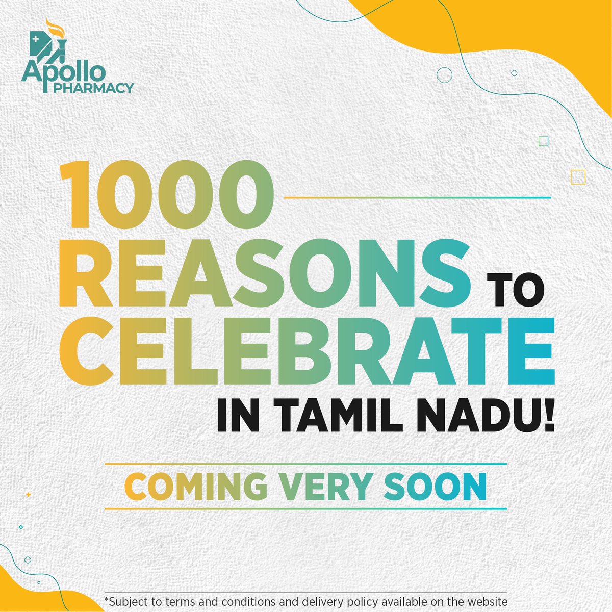 ApolloPharmacy's tweet photo. Tamil Nadu Folks, are you ready to celebrate? We have exciting news for you, stay tuned with us.
#ApolloPharmacy #StoreInYourCity #1000Stores https://t.co/eyVs0ZlvPS
