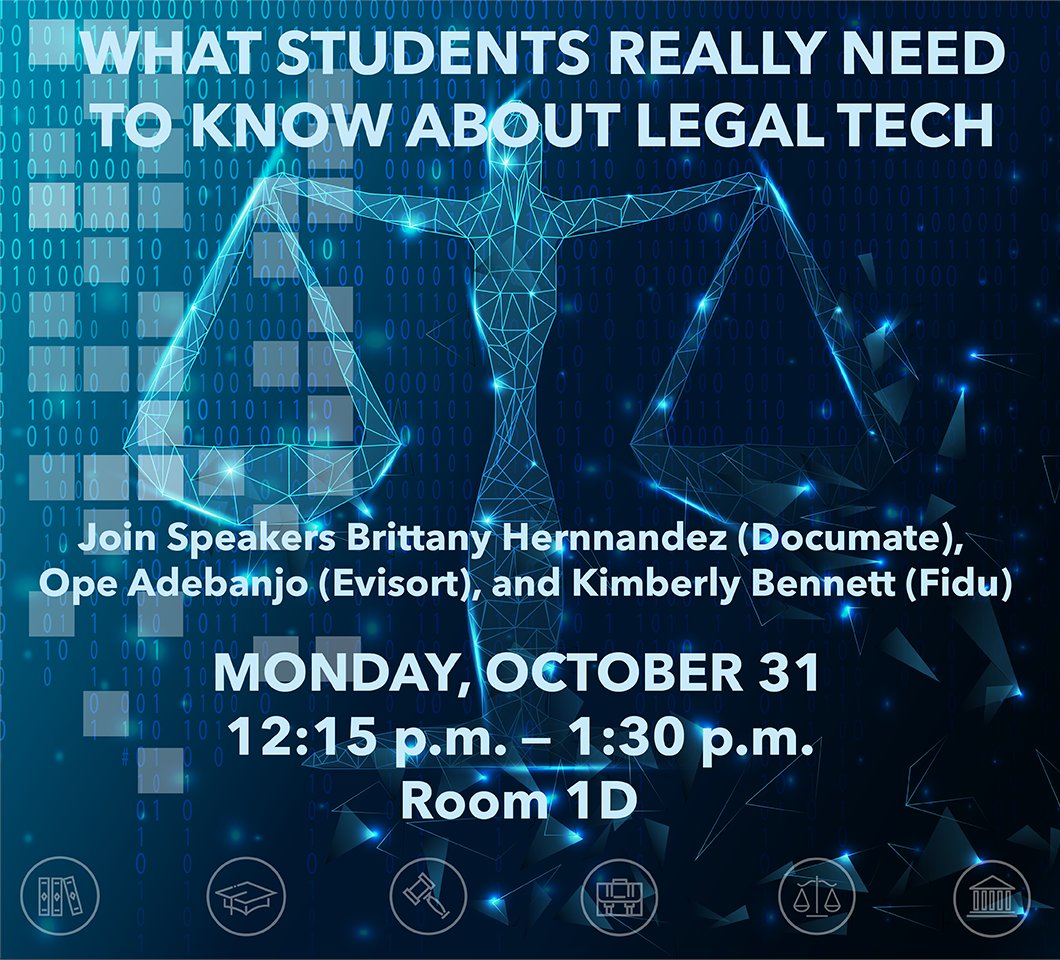 EmoryLaw's tweet photo. The new Innovation and Legal Tech initiative (ILTI), led by Professor @nicolenmorris3, will host its first event Mon., 10/31, in Gambrell Hall, featuring representatives from the legal document space. #EmoryLaw #ELAWScholars #lawschool #legaltech #TIGERInnovation @emorytiger1 https://t.co/hKmJoVil6x