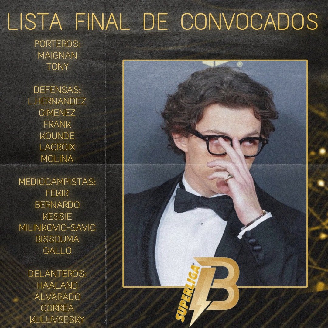 Gracias a <a href="/Alejandro_Merez/">Alejandro Merez</a> por la oportunidad de dirigir este amistoso, espero poder representar correctamente a la Superliga B, lista final de convocados, quedaron afuera 3 jugadores de la lista general que me mando Ale, confío en los 18 convocados y en aliento de <a href="/Hotspur_U/">Tottenham Hotspur</a>