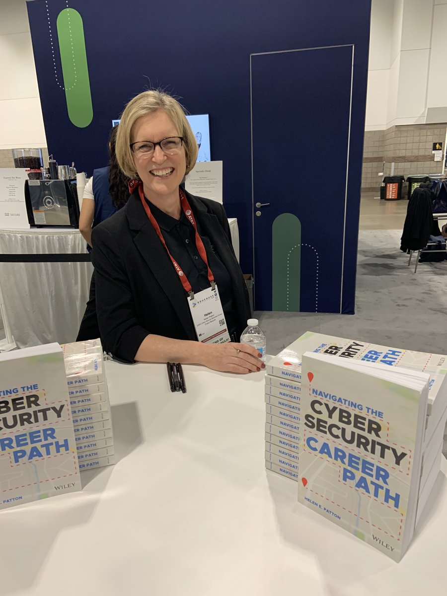 CiscoSecure's tweet image. Currently at @educause Annual Conference? 

📚 Helen Patton (@CisoHelen) is signing copies of her book, &quot;Navigating the #Cybersecurity Career Path&quot; until 1:15pm today in the Cisco Secure booth - #202.  Stop by and get yours! #EDU22 #NCSAM