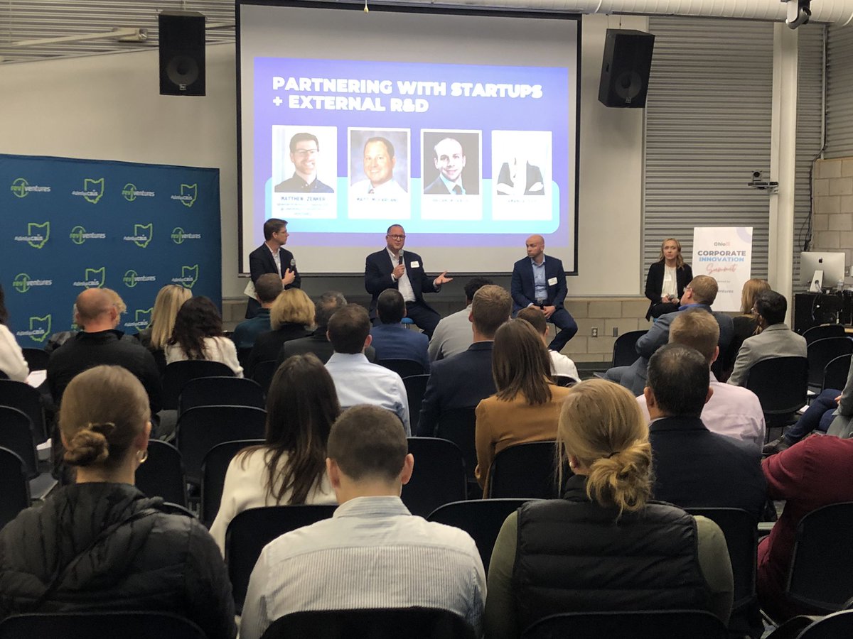 “Partnering with Startups + External R&amp;D”

Featuring… 

- Matt Zenker of <a href="/UH_Ventures/">UH Ventures</a> 
- Matt McFarland of <a href="/nationwidekids/">Nationwide Children's Hospital</a> 
- Brian Kovach of <a href="/metrohealthCLE/">MetroHealth</a> 
- Amanda Epp of @ScriptDrop