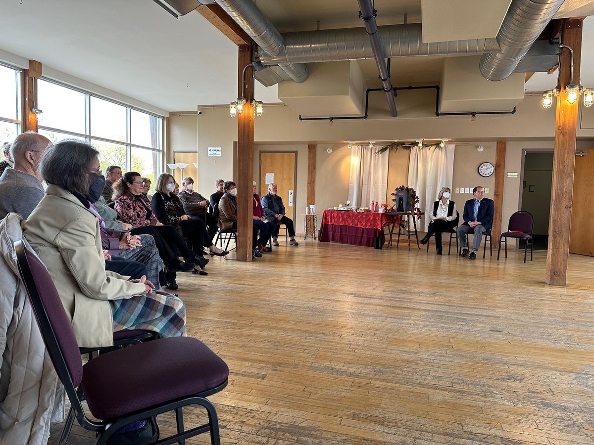 Guelph MPP Mike Schreiner was at the GYMC on October 20 to represent the province at a special ceremony to thank the Ontario Trillium Foundation for its generous grant to the centre.