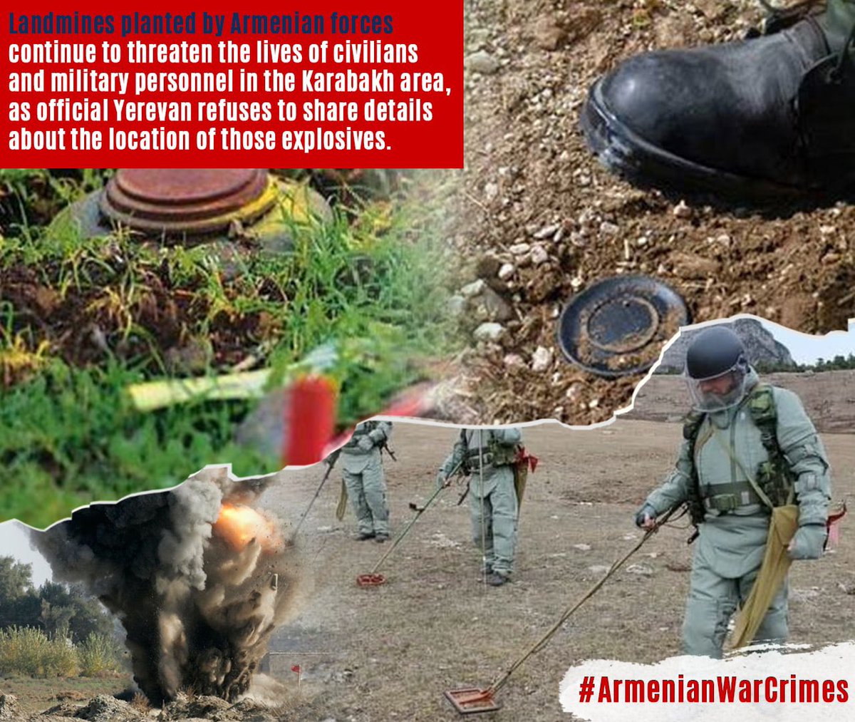 ⚠️ It ended in 1997 with the signing of the Convention on the Prohibition of the Use, Stockpiling, Production and Export of Anti-Personnel Landmines, informally known as the Ottawa Treaty. #ArmenianWarCrimes #FreeUsFromLandMines