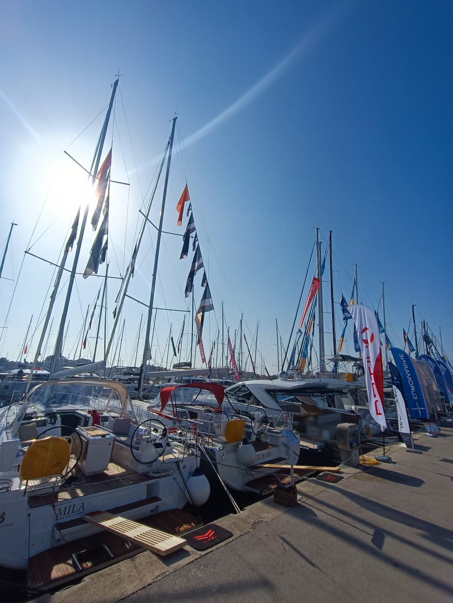 ACImarinas's tweet photo. Today is the first day of the Biograd Boat Show 😎

📬 Make sure you visit ACI Marinas, ACI Sail and ACI No.1 exhibition stands! 
#ACI #ACINo1 #ACIMarinas #ACISail https://t.co/BK1geHz1d6
