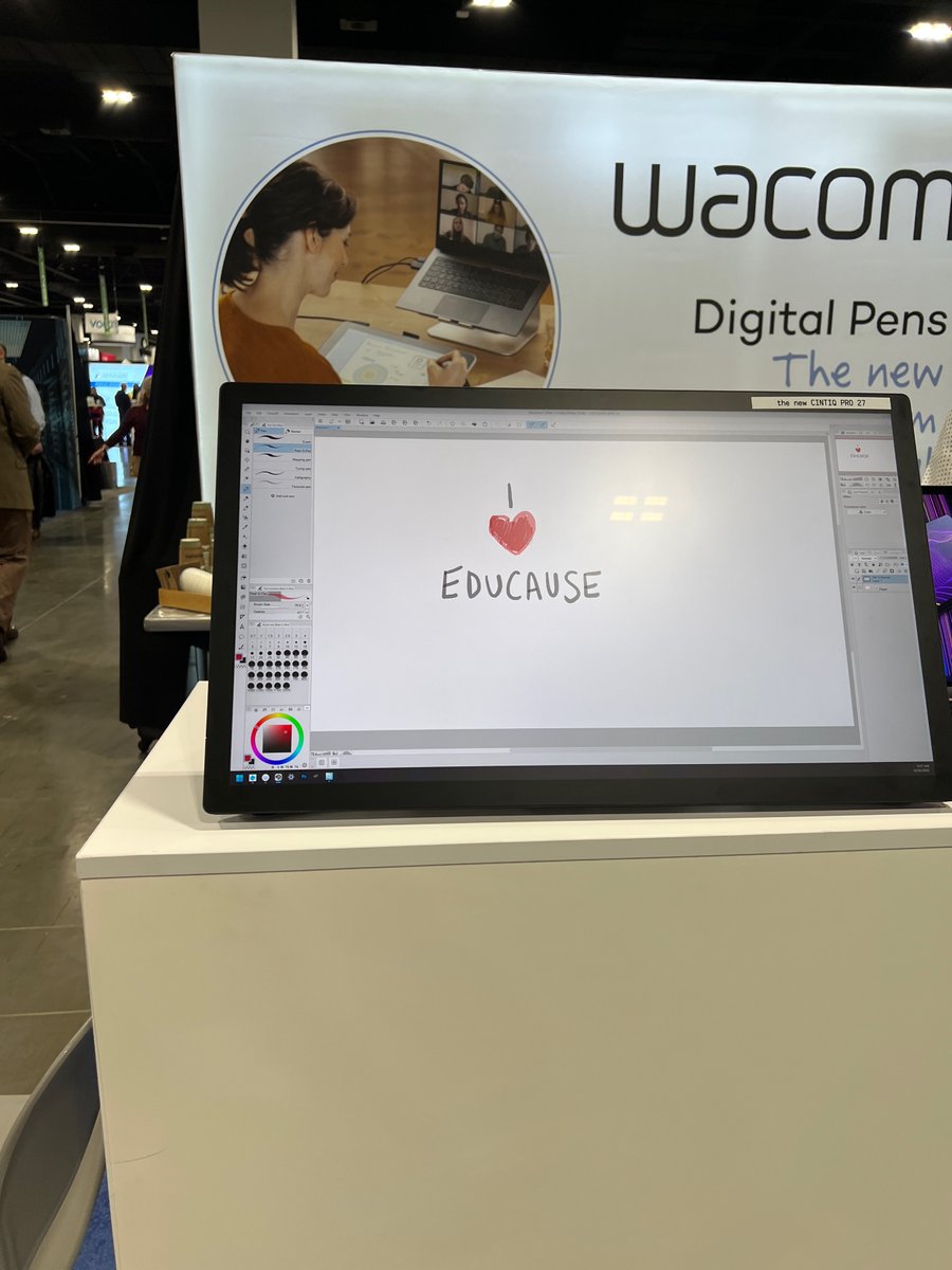 We're out here at #Educause22! 👋 Stop by the Wacom booth #1728 to meet our education team, check out the ✨new✨ Cintiq Pro 27 and snag a coffee + pastry! 😉☕🥐 #Wacom #WacomForEducation #Education #EdTech #Conference #EDU22 #AtEducause