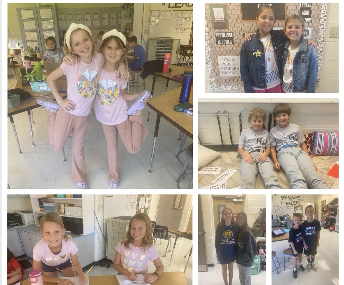Lots of fabulous fourth grade twinning to celebrate red ribbon week at <a href="/LPEPanthers/">Lake Park Elementary</a> 👯‍♀️ ♥️