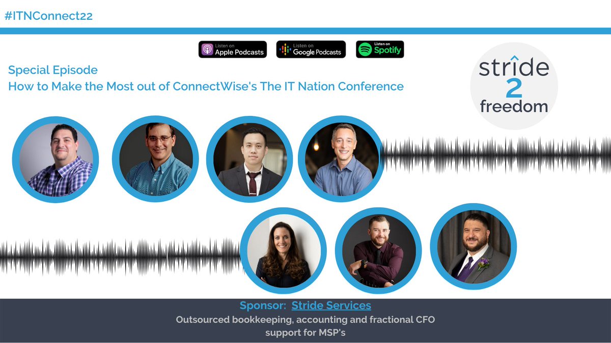 Looking forward to <a href="/theitnation/">The IT Nation</a> in 2 weeks.  We got some friends together on the <a href="/hitourstride/">Stride</a> podcast to talk about optimal prep to have a great conference.  Check it out.  stride.services/get-the-most-o…  #ITNation