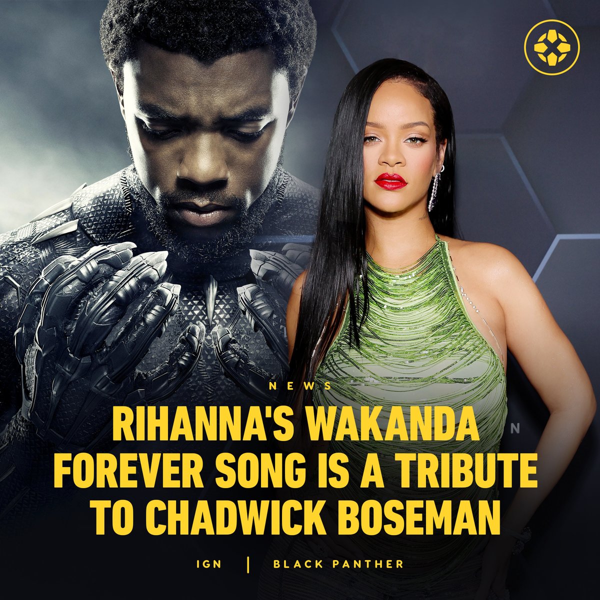 IGN's tweet image. Rihanna's long-awaited return to music will come with “Lift Me Up,” a song off the Black Panther: Wakanda Forever soundtrack written as a tribute to Chadwick Boseman. It will be released this Friday, October 28.