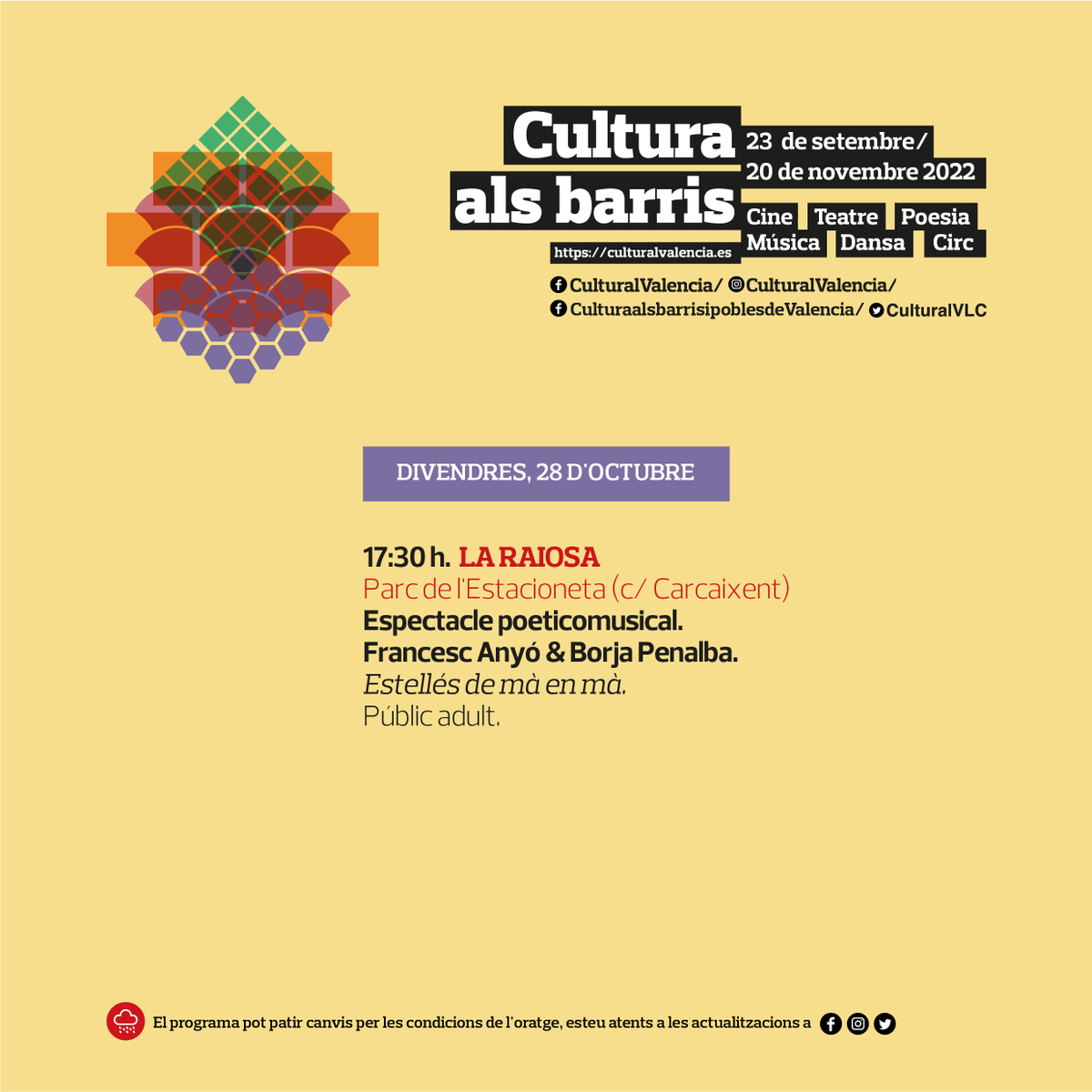 Demaenma's tweet photo. Enguany, invoquem #Estellés a #València al barri de La Raiosa. Vens?
@FrancescAnyo @BPenalba @Metronom_Bureo https://t.co/7S4IOQLz7B