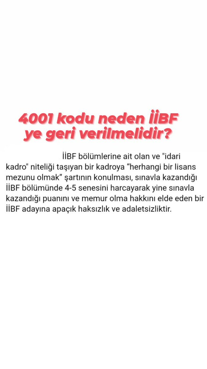 Sayın Cumhurbaşkanım,
    Sizin, gençlere ne kadar güvenen, onların arkasında duran bir lider olduğunuzu biliyoruz. Kadro kısırlığından artık çok yorulduk. Sizden İİBF liler olarak ricamız, bize kucak açmanız... <a href="/RTErdogan/">Recep Tayyip Erdoğan</a>

Kovid4001 İİBFninVirüsü