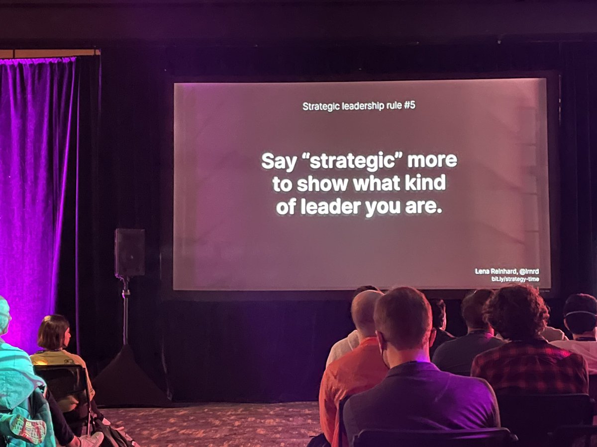 Thanks to <a href="/lrnrd/">爆弾</a> for a great talk on strategic leadership. #LeadDevSanFrancisco