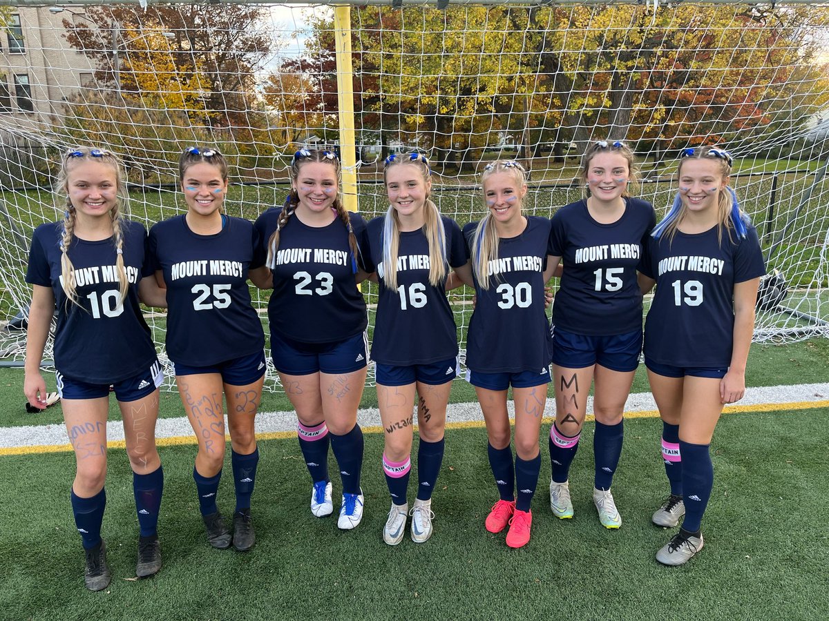 mercy_athletics's tweet photo. We had a great time celebrating our soccer seniors last night! Mercy picked up a 3-0 win vs Buff Sem to clinch the B league division finishing the league season with an undefeated 6-0 record! 

Congrats girls ! @WNYAthletics @bufnewspreptalk https://t.co/LpG5VfYCpY