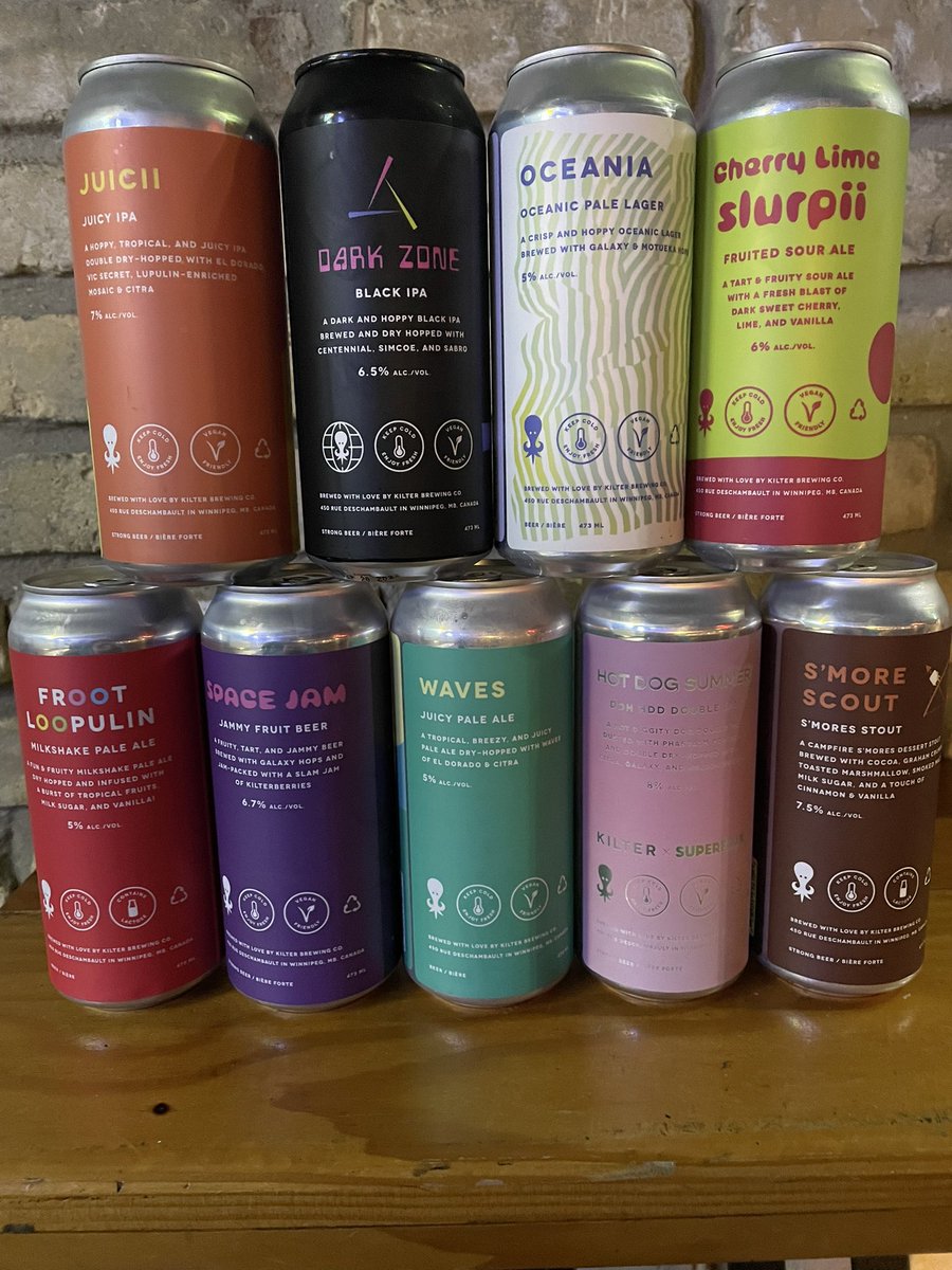 theNobBar's tweet image. Current @kilterbrewing line up, and some new brews from Bad Tattoo brewing