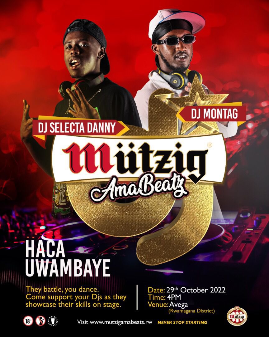DeejayPius's tweet photo. Tugeze aharyoshye. Tuzasoreza #Rwamagana kuruyu Wagatandatu kuri #Avega.

Tuzahahurire tuhatwike 🔥 maze tunatore umu Dj Urenze. 
@mutzigrwanda #AmaBeats https://t.co/8Pc5zcjoCL