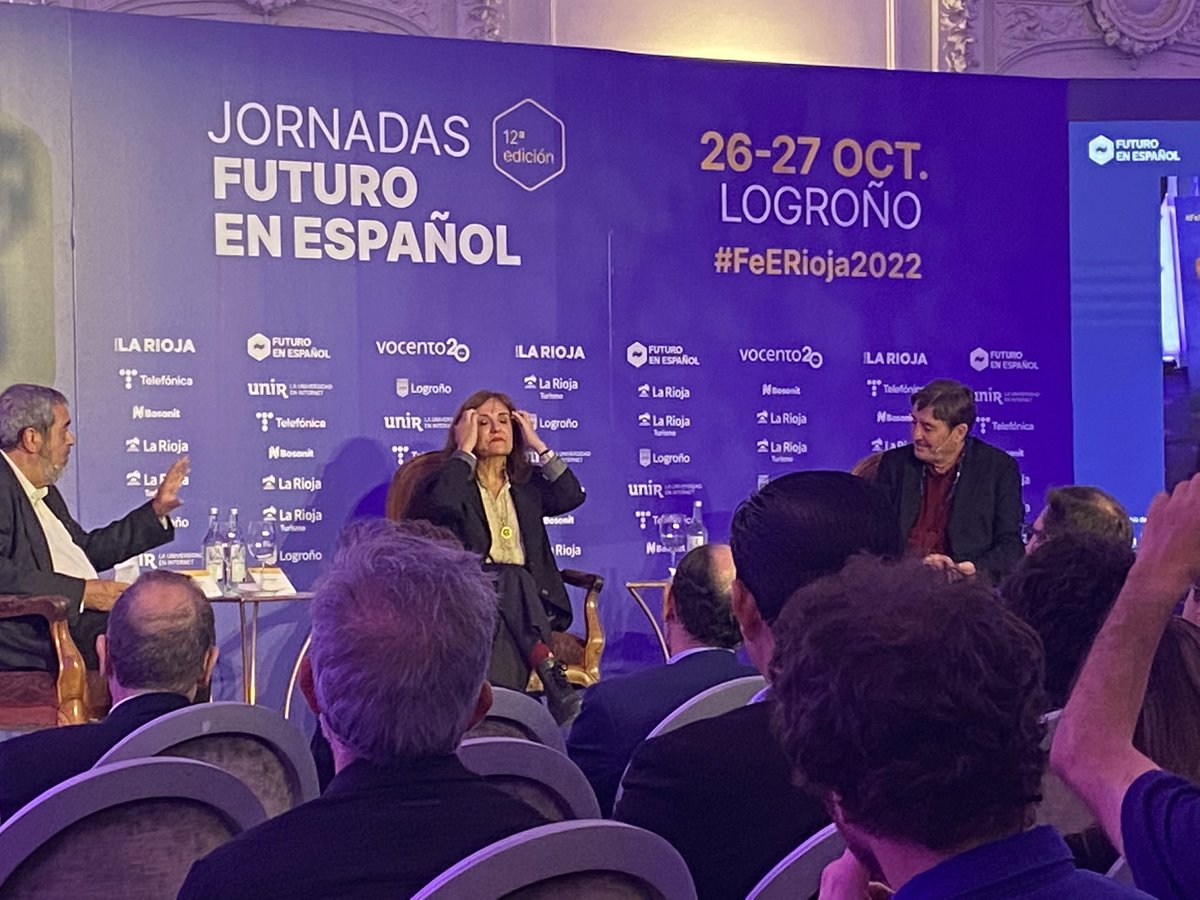 Deibislucas's tweet photo. Elvira Lindo y Luis García Antón en Logroño. Un gustazo enorme #FeERioja2022 https://t.co/4csxjUSP4U