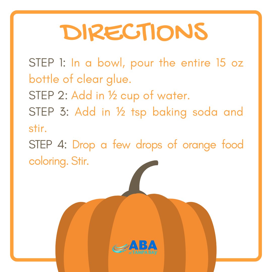 ABAofTB's tweet photo. Time to celebrate National Pumpkin Day. 🎃 Enjoy this pumpkin slime recipe!

#NationalPumpkinDay #slimetime #sensory #Tampa #tampabayfl #tampabayaba #lithiafl #riverview #hillsboroughcounty #aba #earlyintervention #specialneeds #tricare #ASD #abaoftampabayinc #BCBA #inclusion https://t.co/b4bACNk4P3