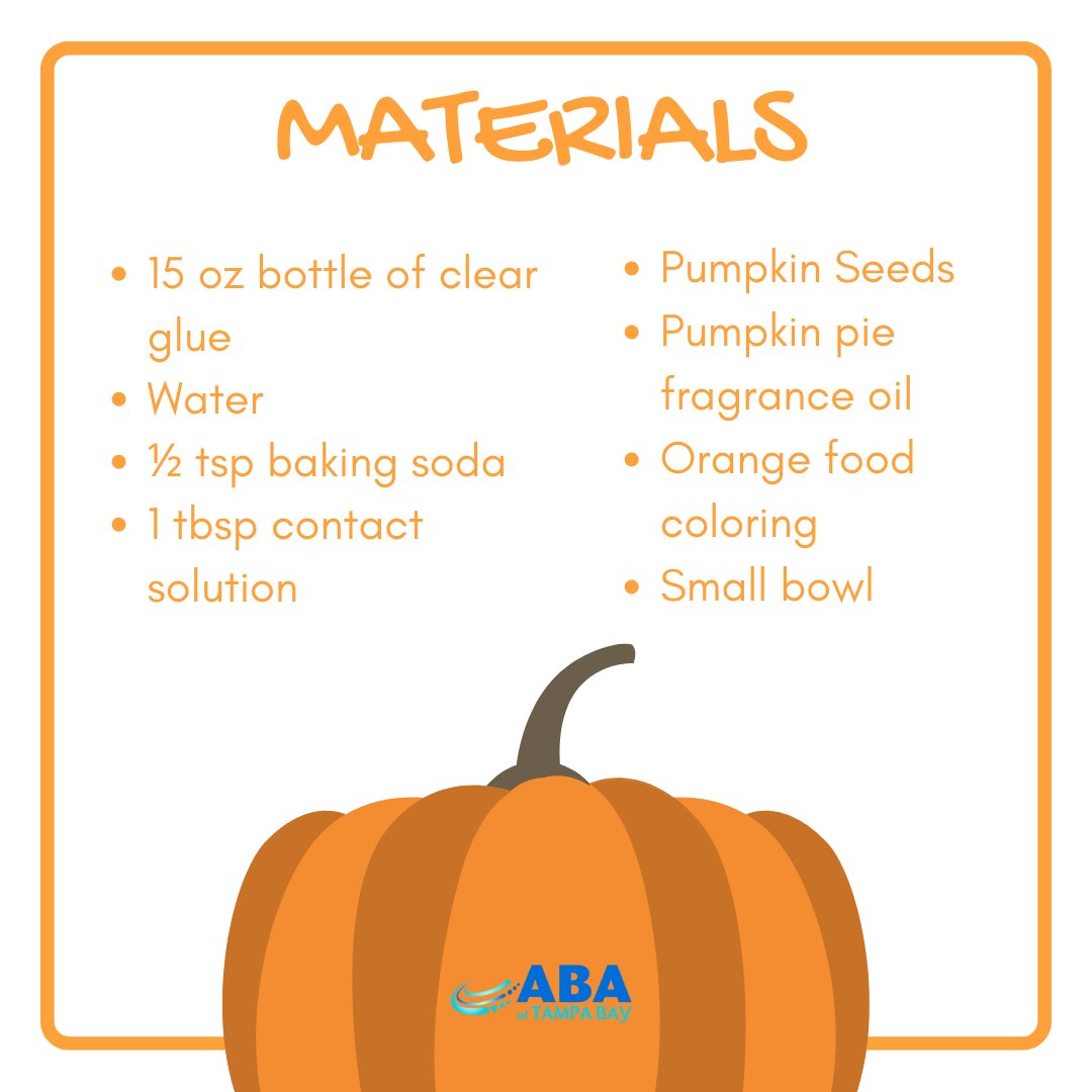 ABAofTB's tweet photo. Time to celebrate National Pumpkin Day. 🎃 Enjoy this pumpkin slime recipe!

#NationalPumpkinDay #slimetime #sensory #Tampa #tampabayfl #tampabayaba #lithiafl #riverview #hillsboroughcounty #aba #earlyintervention #specialneeds #tricare #ASD #abaoftampabayinc #BCBA #inclusion https://t.co/b4bACNk4P3