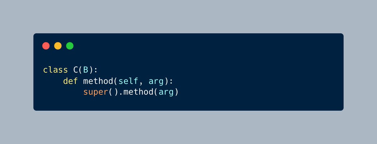 The `super()` function is useful for accessing inherited methods that ...