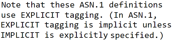 I don't understand why people say ASN.1 is complex. Looks at RFC2631...
