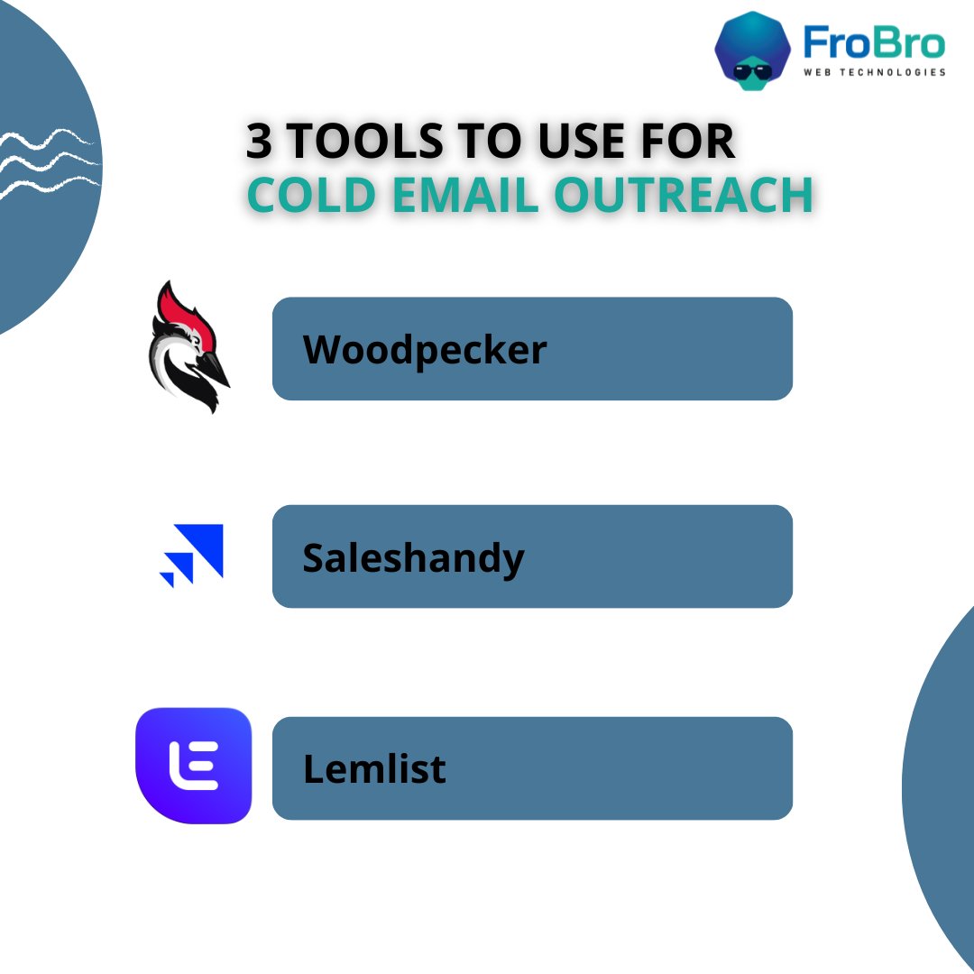 frobroweb's tweet photo. These 3 tools can assist you in getting high quality leads and being more productive while running your online business.
.
.
.
.
.
.
.
.
#prospects #woodpecker #saleshandy #lemlist #tools #coldoutreachtools #coldoutreach #email #emailoutreach #emailmarketing #emailmarketing https://t.co/rHCPZPgz9V