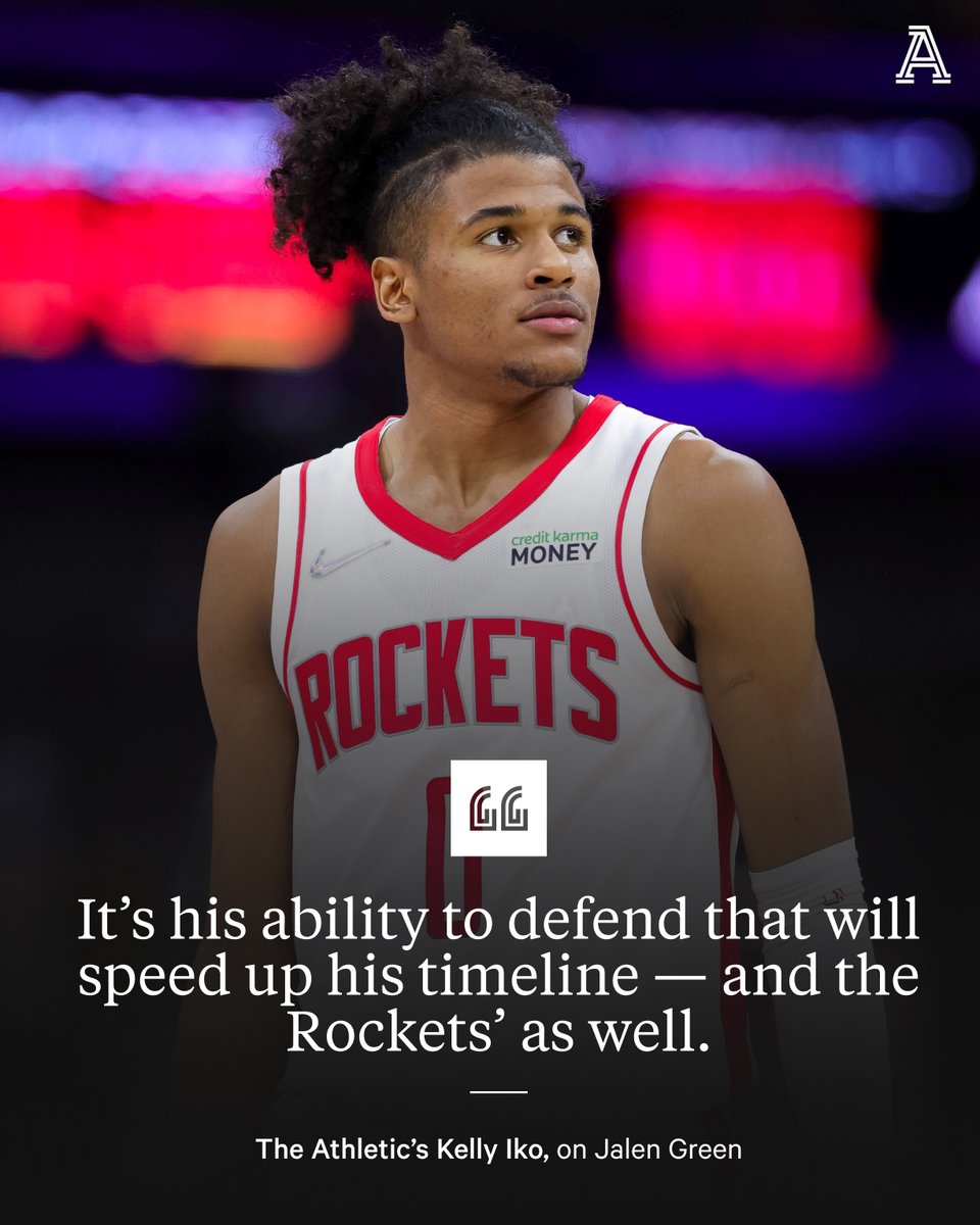 Jalen Green already looks more confident and capable on the defensive end this season, @KellyIko writes. And that continued growth is crucial for the Rockets. theathletic.com/3728877/?sourc…