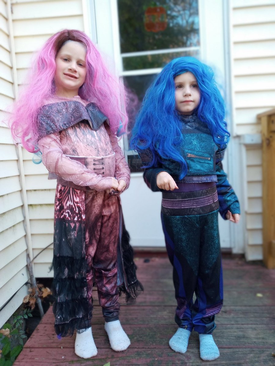 Ericalynn40's tweet photo. Can anyone guess what my girls are gonna be for halloween? @chinamcclain @DoveCameron @KennyOrtegaBlog @MitchellHope @descendants https://t.co/8TKg1xPrNm