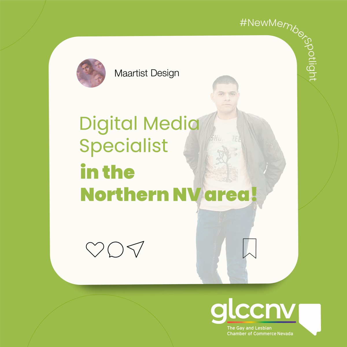 #NewMemberSpotlight

Martin Rodriguez is a local Digital Media Specialist here in Northern Nevada. His work expands from Book Cover Designs to Motion Graphics and Illustration.

Check out Maartist Design's website here: maartist.com