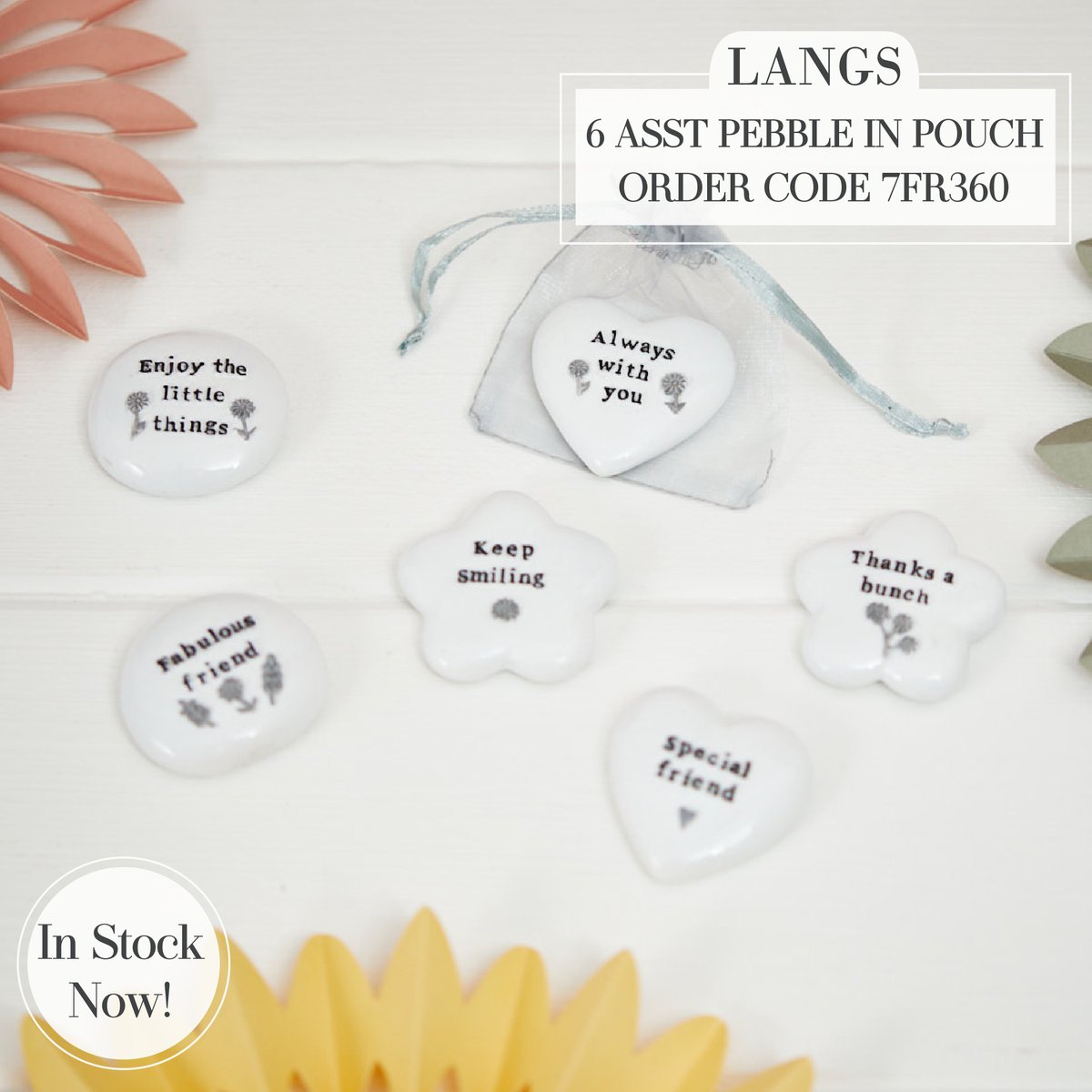 Our pebbles make a great little token gift, each coming in it's own drawstring organza pouch!
#token #pockethug #alwayswithyou #keepsmiling #fabulousfriend #specialfriend #thanksabunch #enjoy #thelittlethings #instock