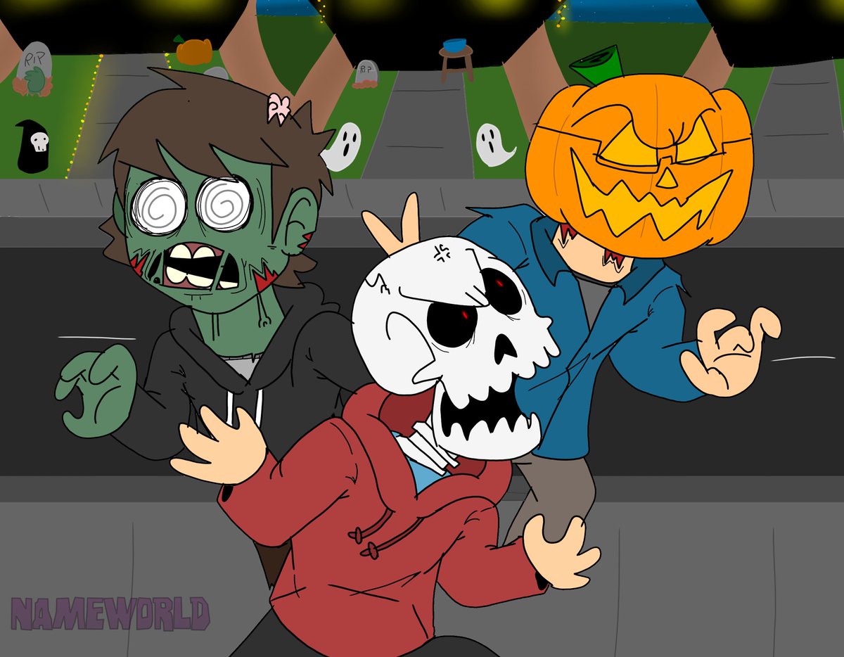 Nameworld4's tweet photo. BOO! HA, Just kidding

Happy Halloween everyone!
#Halloween2022 #halloween #zombie #skelleton #pumkin #nameworld https://t.co/KBFxUqv2F1