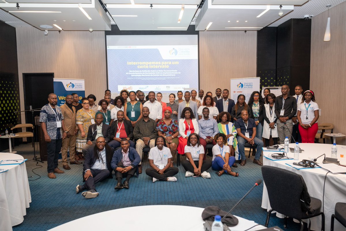 End of 2-day mtg-Civil Society + implementing Mozambique’s National Health Strategy. Government (MoH + Ministry of Economics+Finance), CS + Private Sector were represented. Next step, produce advocacy strategy @theGFF @pai_org @TheWorldBank1 @DoObservatorio Aliança para a Saúde