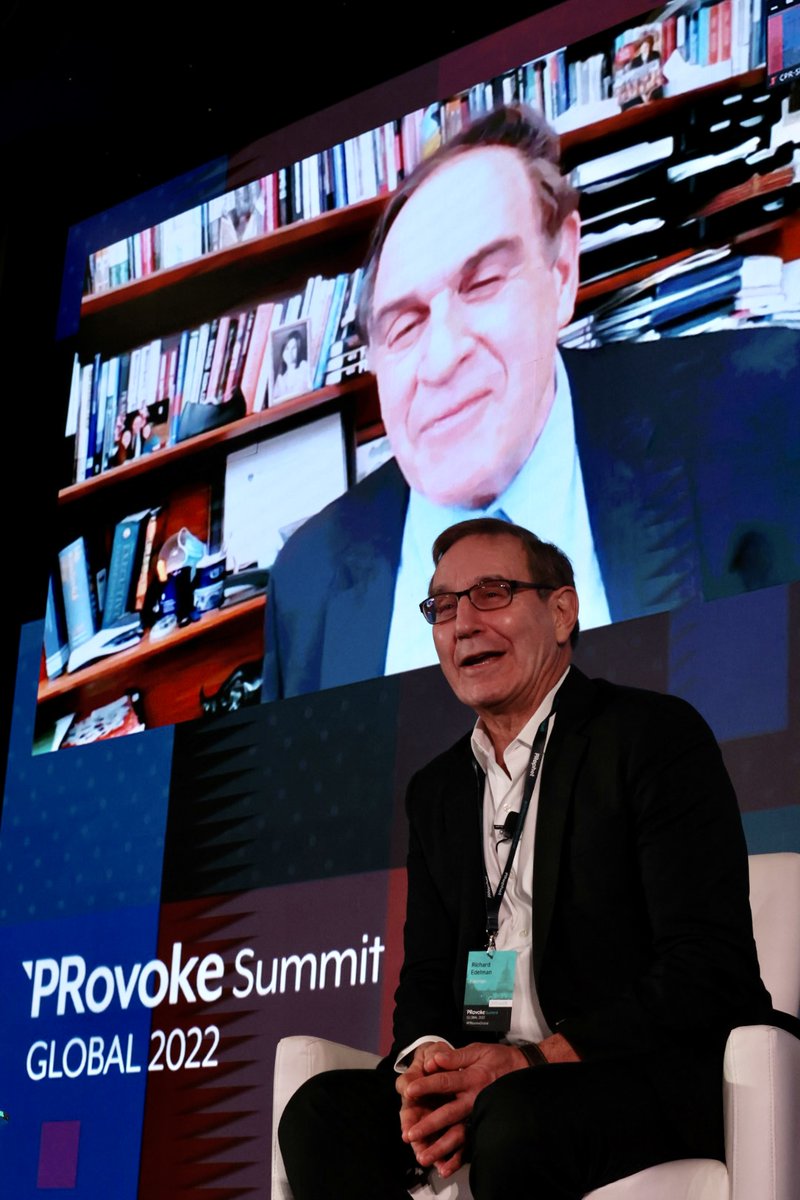 “The problems of modern America require some aspect of corporate intervention.” - <a href="/richardwedelman/">Richard Edelman</a> <a href="/EdelmanPR/">Edelman</a> #PRovokeGlobal