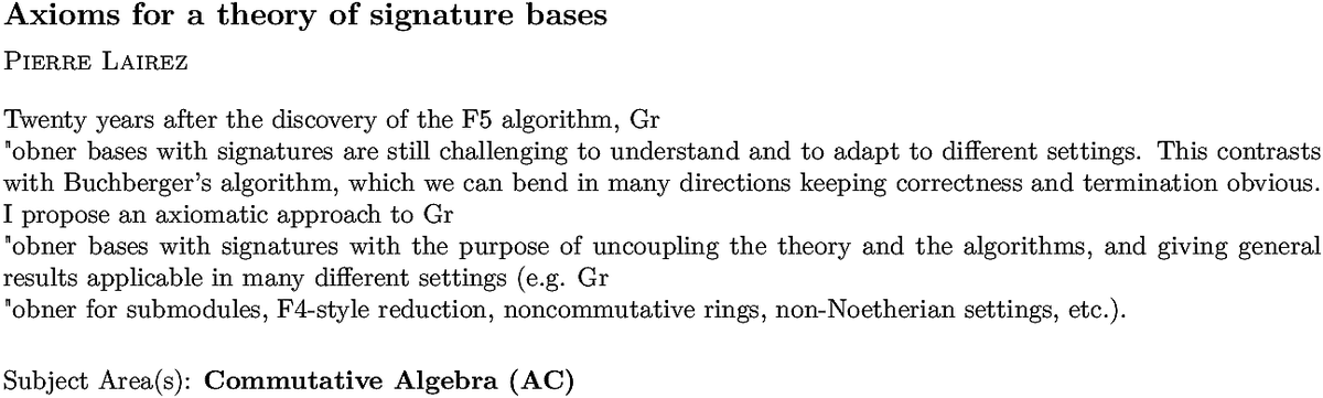 math.AC Commutative Algebra arXiv submissions tweet media