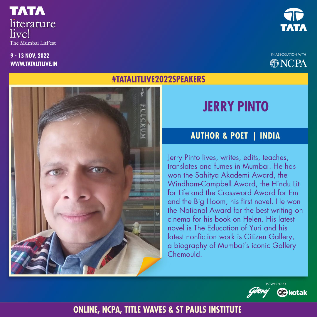 litlivemumbai's tweet photo. Celebrated authors Jerry Pinto and Manu S Pillai will be at the festival this year. Join us for five days of invigorating conversations. Stay tuned for more details. 

@UnamPillai

#tatalitlive #litlive #literaturelive #literature #festival https://t.co/keSy8vLmfw