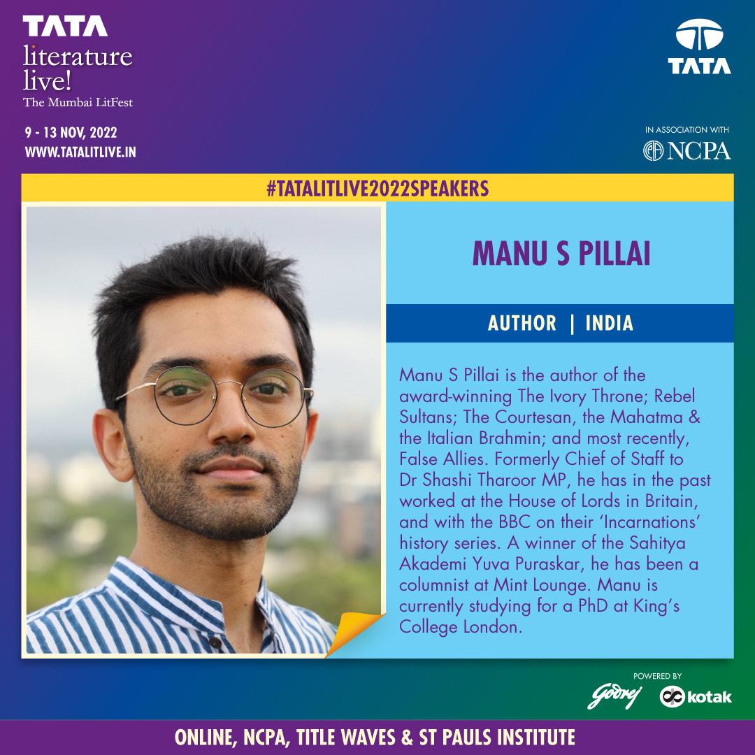 litlivemumbai's tweet photo. Celebrated authors Jerry Pinto and Manu S Pillai will be at the festival this year. Join us for five days of invigorating conversations. Stay tuned for more details. 

@UnamPillai

#tatalitlive #litlive #literaturelive #literature #festival https://t.co/keSy8vLmfw