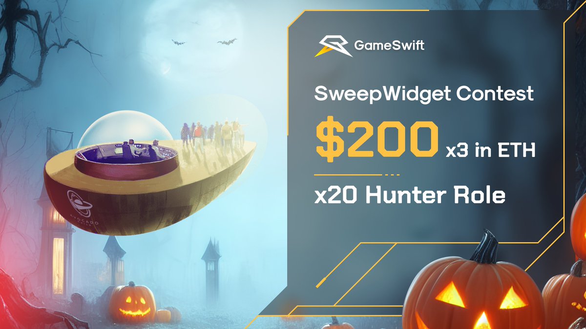 Trick or treat?👻 To celebrate our partnership with @Avocadoguild and the scariest night of the year, we invite you to take part in the Halloween Sweepwidget Contest!🎃 Prizes: 👉3x 200$ in $ETH 👉20x Discord Hunter Role Join: bit.ly/3Fj1znS 🗓Ends on 30 Oct
