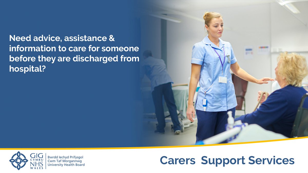 Need advice, assistance &amp; information to care for someone before they are discharged from hospital?
Our Carers coordinator &amp; CAB are in:
Royal Glamorgan Hospital, Tuesday 9-1pm
Prince Charles Hospital, Wednesday 9-1pm
Carers coordinator 0755790676
CAB4CARERS 07950946605