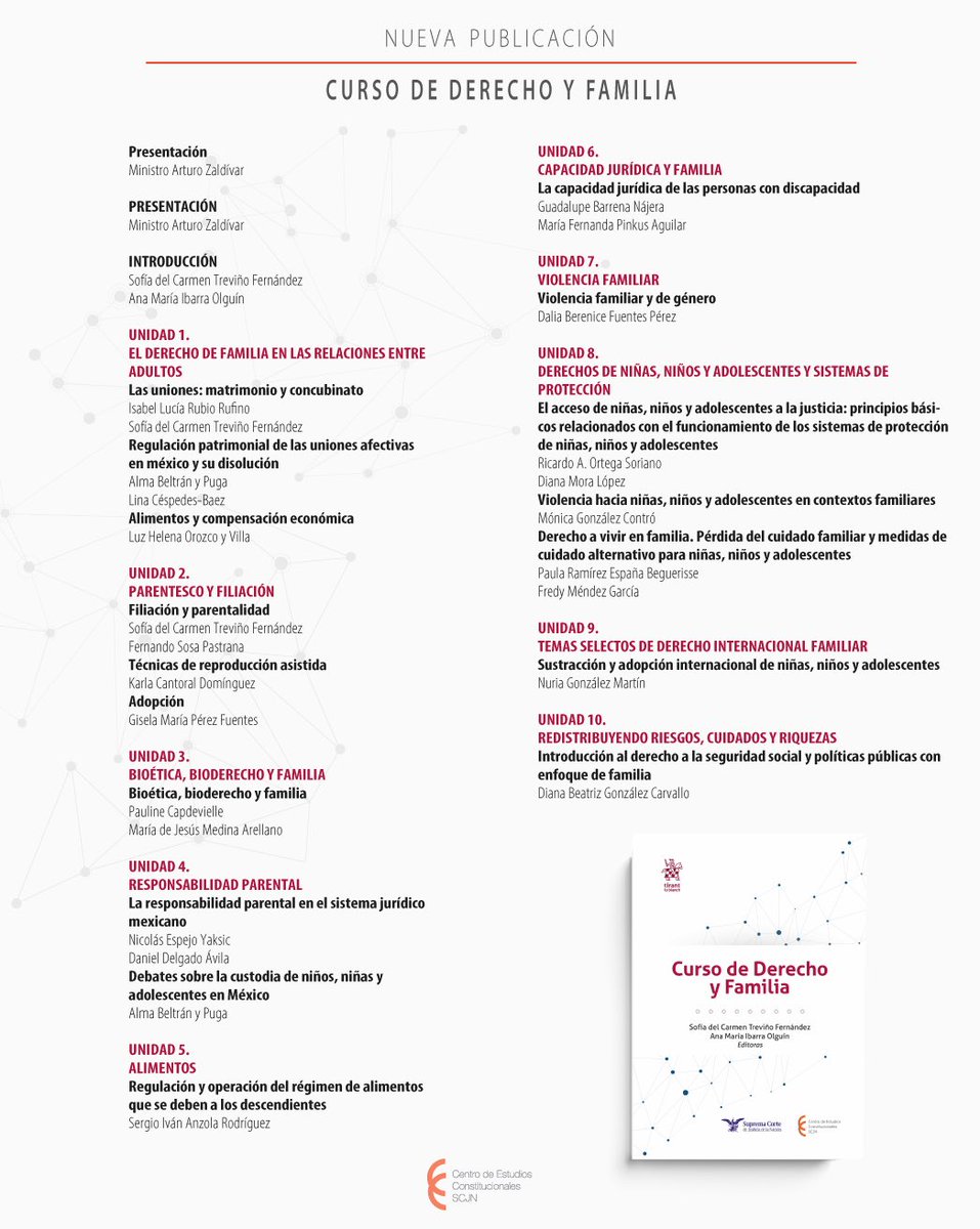 CECSJ_SCJN's tweet photo. 📢 Nueva publicación del @CEC_SCJN:

“Curso de Derecho y Familia”

Esta obra contiene temas como derechos de la infancia, derecho a la igualdad y perspectiva de género, discriminación, derechos de las personas con discapacidad, entre otros

Descárgala en: https://t.co/VwrGRjLJMO https://t.co/GHUDB2GvPG