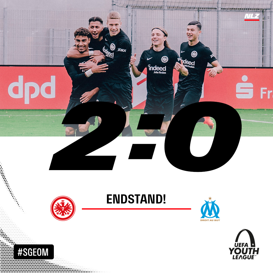 eintracht_lz's tweet image. JAAAAAAAAA!!!! SO GEIL, JUNGS! Mehdi Loune und Junior Awusi machen vorne ihre Tore und sichern sich so einen 2:0-Heimsieg. Damit ist die #sgeU19 sicher in der K.o.-Phase der @UEFAYouthLeague 🦅
–––––
 ⏹️90. | 2:0 | #sgeU19 | #SGEOM | #UYL