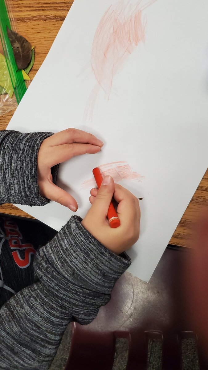 Ms. Rojas' kindergarteners made imprints for their lesson on leaves. We love the integration of art during science time!