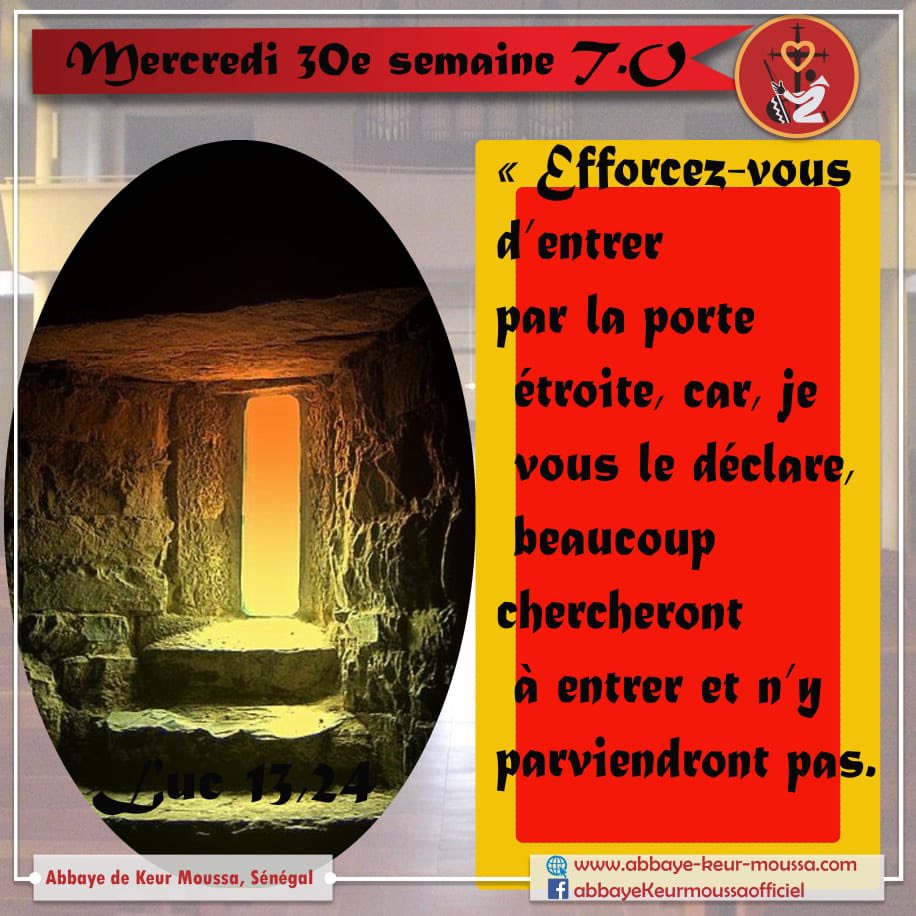 KeurMoussa's tweet photo. @abbayedekeurmoussa #abbayedekeurmoussa #keurmoussa #versetdujour :
« "Efforcez-vous d’entrer par la #porte #étroite, car, je vous le déclare, beaucoup chercheront à #entrer et n’y parviendront pas » (Lc 13, 24). https://t.co/fAm5VpmHMi