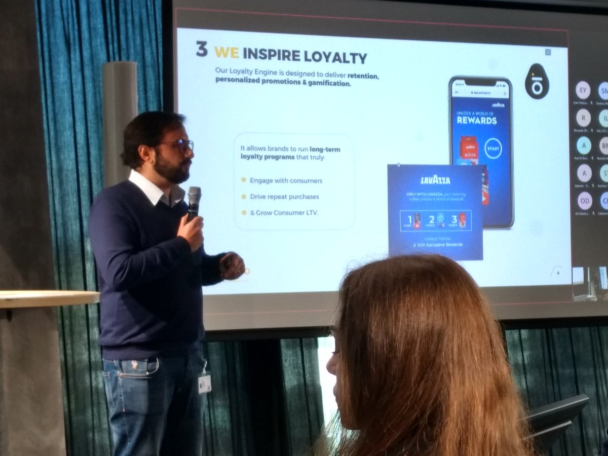 startuptickerCH's tweet photo. At the finals of the Food-Tech Innovation Award @beaconsmind @TheNemesis_io @WECHEERIO @Nexoyacom among the finalists explaining the possibilities and advantages of their solutions for companies such as Lavazza and Barilla who are in the jury https://t.co/7HrsJJbBES