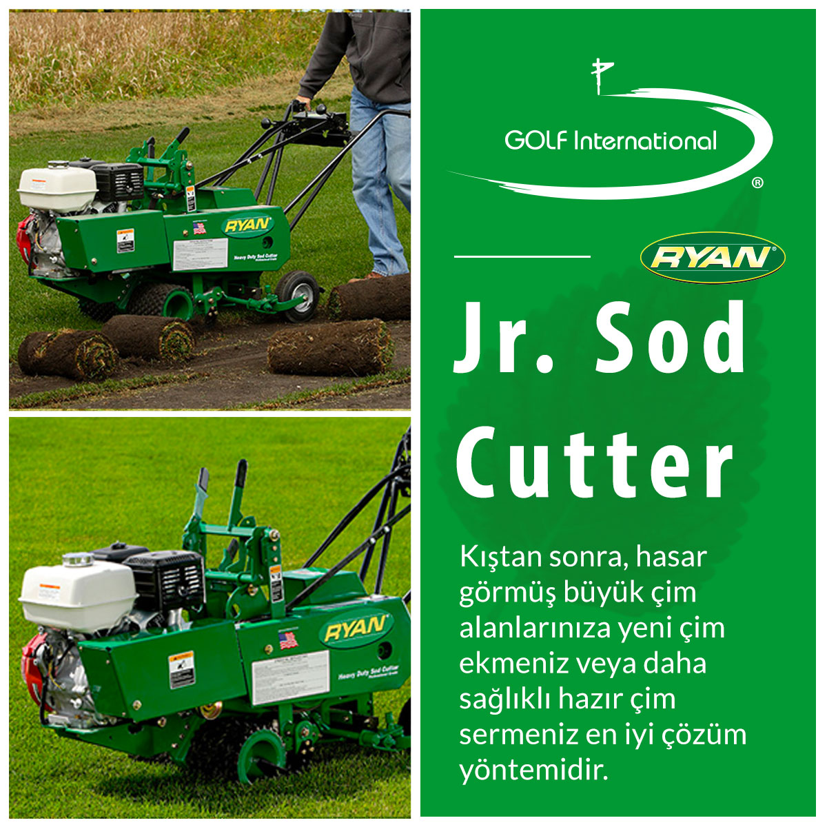 Golfintturkey's tweet photo. Kıştan sonra, hasar görmüş büyük çim alanlarınıza yeni çim ekmeniz veya daha sağlıklı hazır çim sermeniz en iyi çözüm yöntemidir.
#Golf #GolfInternational #Ryan #RyanCare #TurfCare #Turf #SodCutter #RyanSodCutter #ÇimKesme #ÇimBakımı #RuloÇimKesme #RyanTurf #TrustRyan #Lawnare https://t.co/P94N2Wqwo6