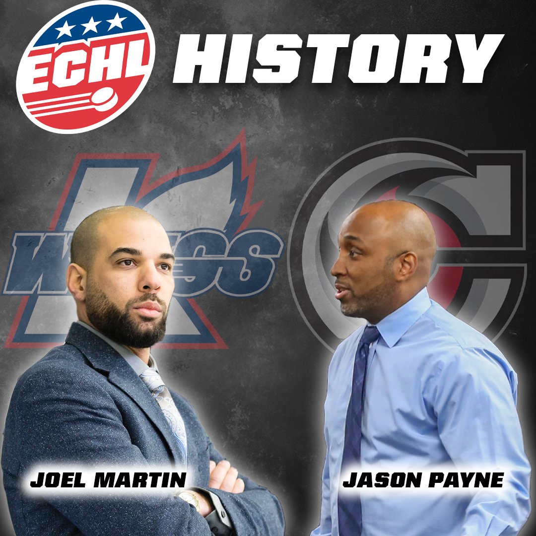 ECHL's tweet photo. #ECHL History will be made this morning as two black head coaches will oppose each other for the first time with Joel Martin of @KalamazooWings &amp; Jason Payne of @CincyCyclones https://t.co/4mxdZ1vMaQ