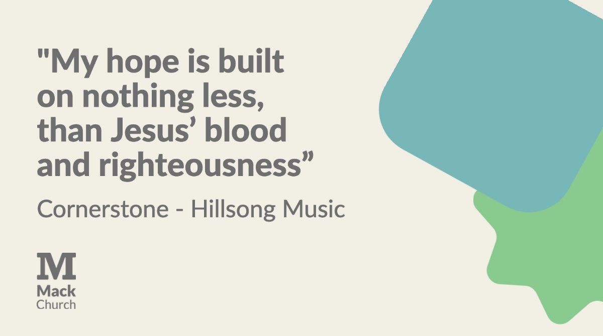 "Abram believed the Lord, and he credited it to him as righteousness." Gen 15: 6

The verse and songs from Sunday reminded us that we're not saved by our works, but by Jesus' work on the cross.