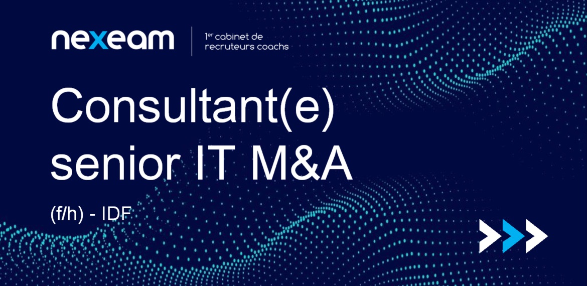 NexeamGroup's tweet image. Nexeam #recrute 1 consultant(e) senior #IT M&amp;amp;A pour 1 cabinet de conseil en management &amp;amp; technologies qui a développé, notamment, une belle expertise en #conseilIT dans le domaine des #fusions #acquisitions #duediligence IT et en intégration #postfusion 👉 linkedin.com/jobs/view/3325…